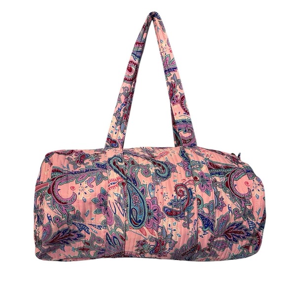 Large KARMA HIGHWAY Travel Weekender Gym Duffel bag -BoHo Pink Paisley NWT - Picture 1 of 6
